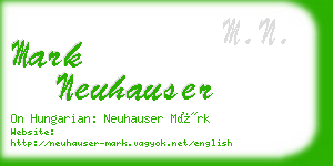 mark neuhauser business card